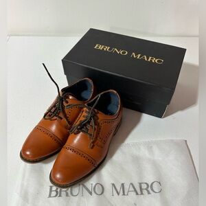 Bruno Marc brown classic Oxford dress shoes